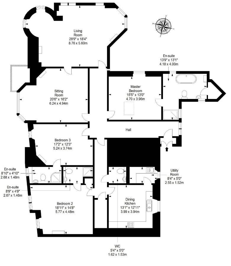 Luxury 3-Bedroom Apartment With Stunning Views At Ramsay Garden Edynburg Zewnętrze zdjęcie